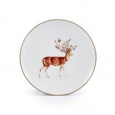 The Holiday Aisle Rudolph Xmas 8.1" Dessert Plate THLY1482